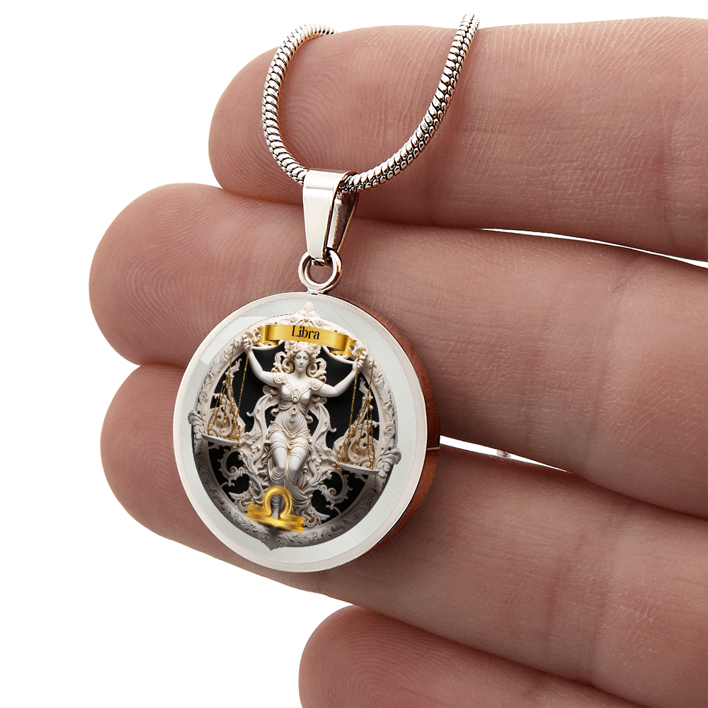 Libra Zodiac Sign- Custom Crafted Necklace ShineOn Fulfillment