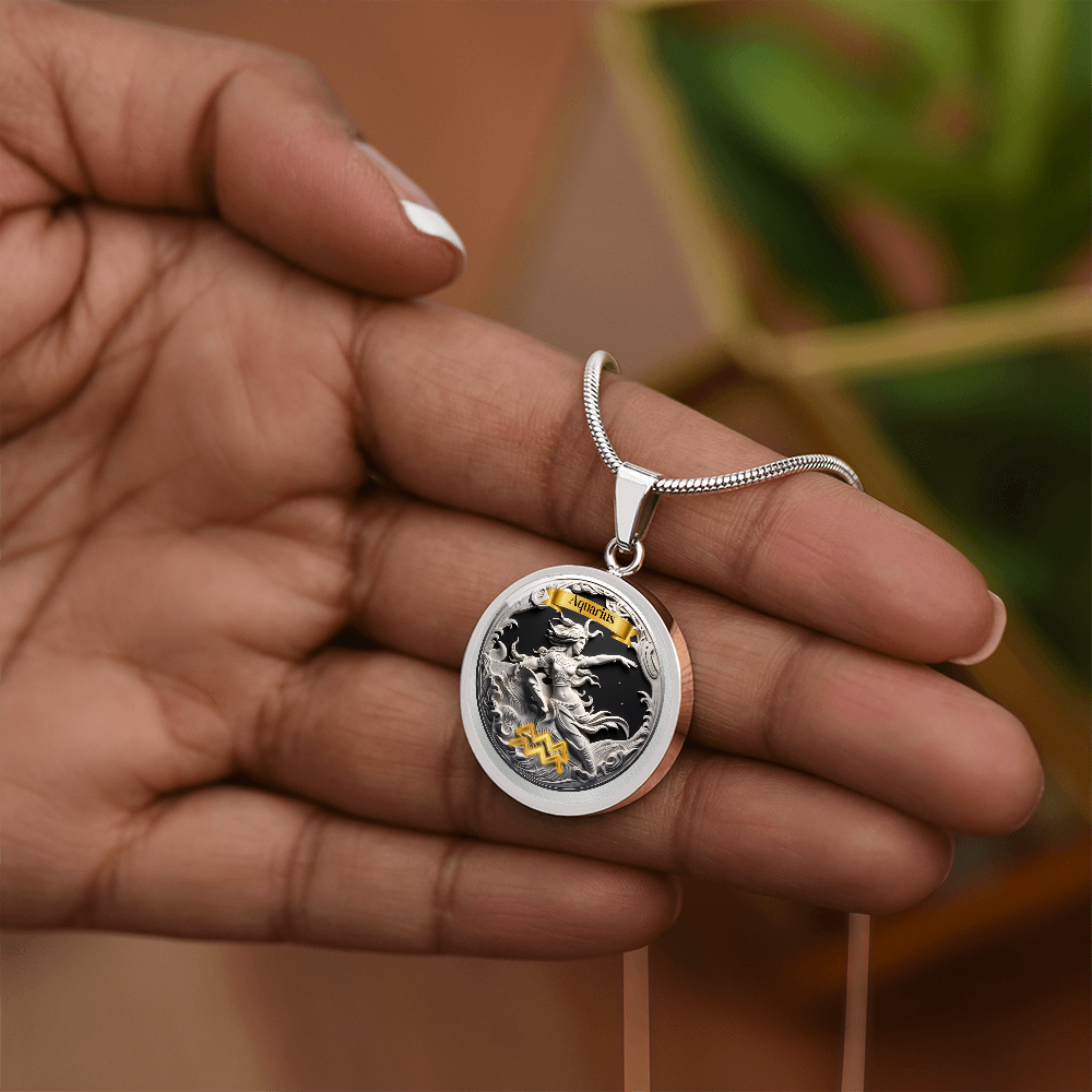 Aquarius Zodiac Signs - Custom Crafted Necklace ShineOn Fulfillment