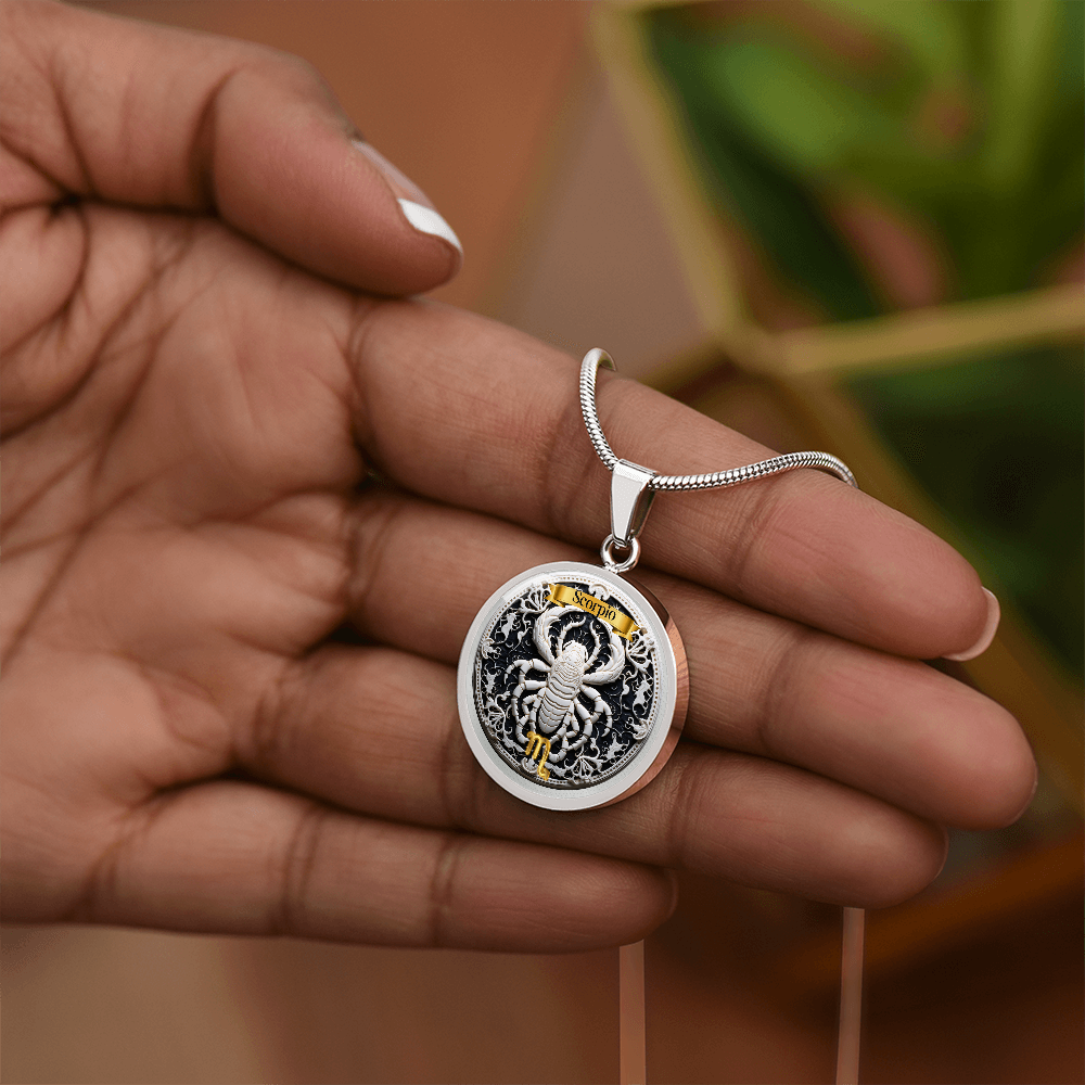 Scorpio Zodiac Sign- Custom Crafted Necklace ShineOn Fulfillment