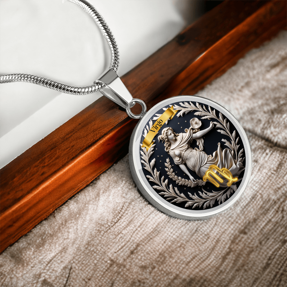 Virgo Zodiac Sign  - Custom Crafted Necklace ShineOn Fulfillment