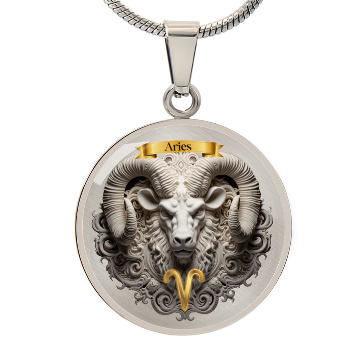 Aries Zodiac Sign- Custom Crafted Necklace ShineOn Fulfillment