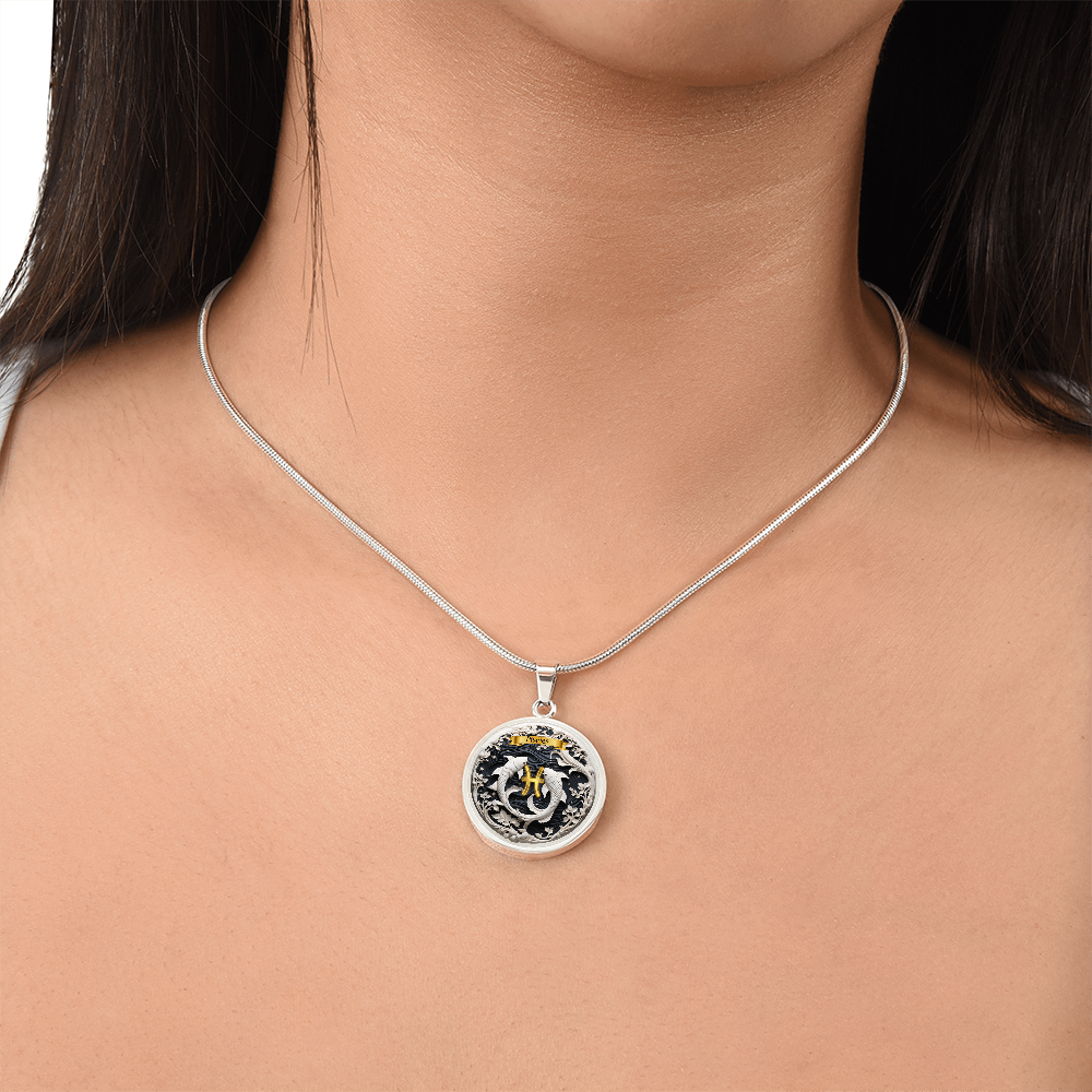 Pisces Zodiac Sign- Custom Crafted Necklace ShineOn Fulfillment