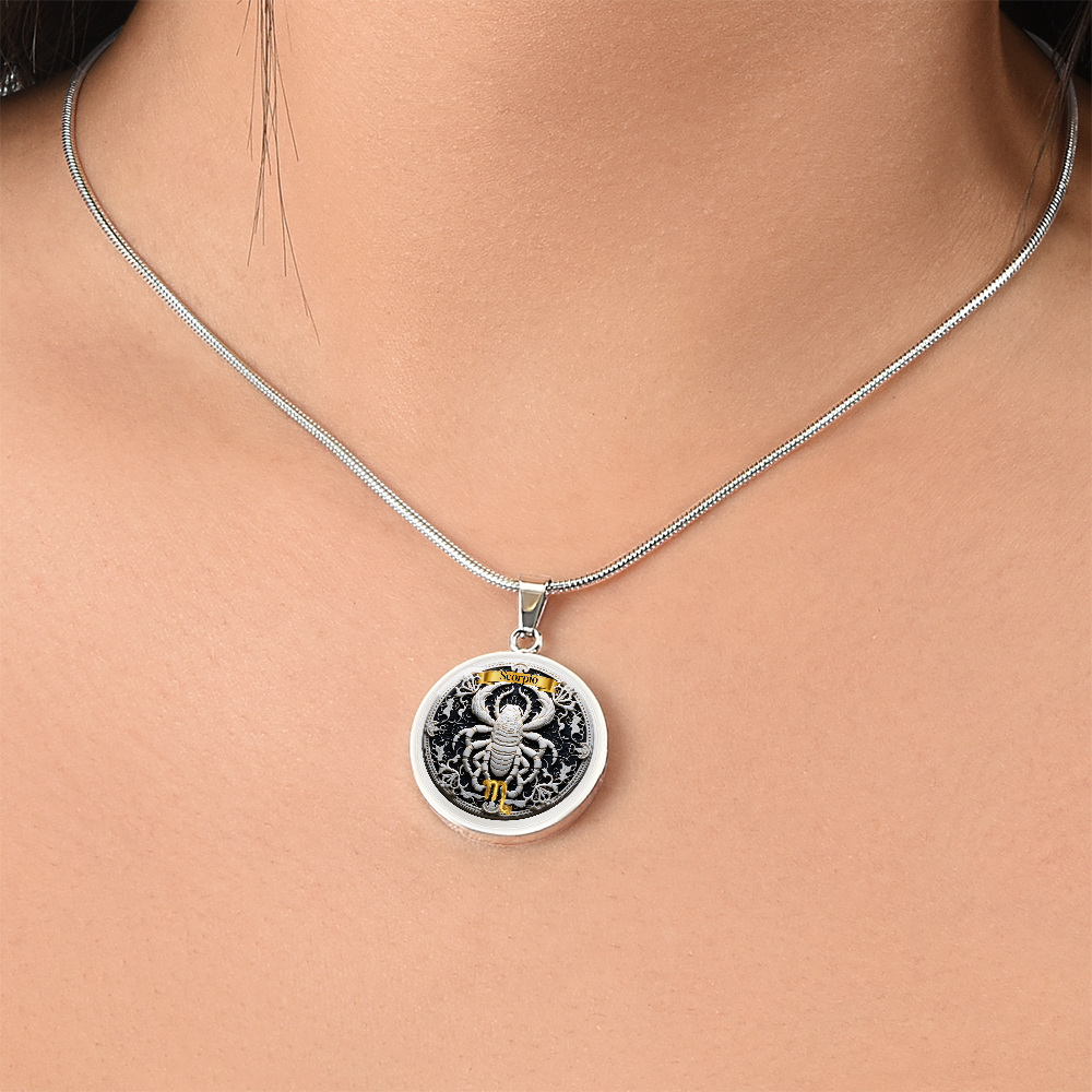 Scorpio Zodiac Sign- Custom Crafted Necklace ShineOn Fulfillment