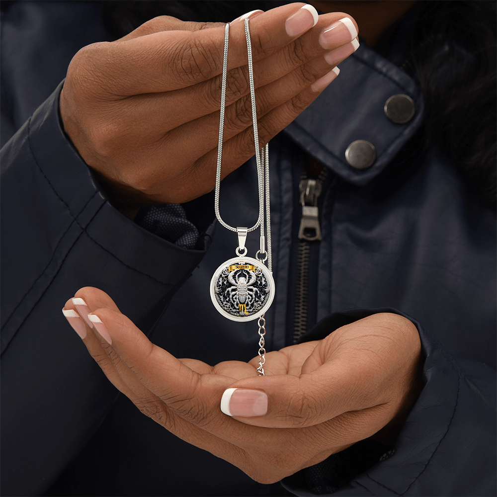 Scorpio Zodiac Sign- Custom Crafted Necklace ShineOn Fulfillment