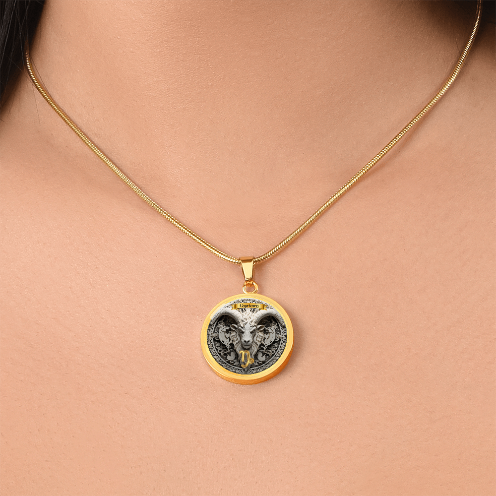 Capricorn Zodiac Sign- Custom Crafted Necklace ShineOn Fulfillment