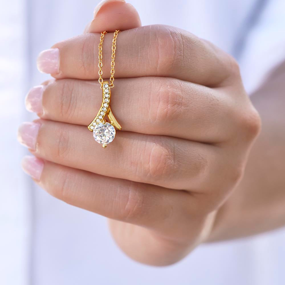 To My Best Friend - Ribbon Shaped Diamond Cut Necklace ShineOn Fulfillment