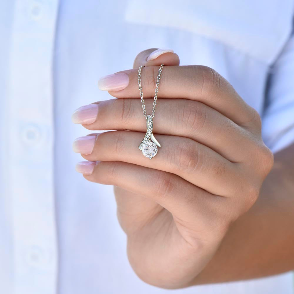 To My Best Friend - Ribbon Shaped Diamond Cut Necklace ShineOn Fulfillment