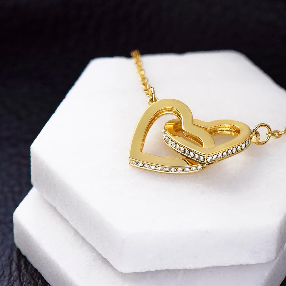 "To My Girl Friend" - Interlocking Hearts Diamond Cut Necklace ShineOn Fulfillment