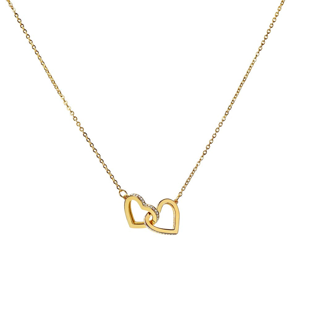 "To My Girl Friend" - Interlocking Hearts Diamond Cut Necklace ShineOn Fulfillment