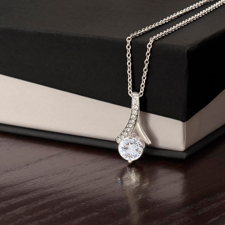 Ribbon Shaped Pendant Necklace (Non- Message Card) ShineOn Fulfillment