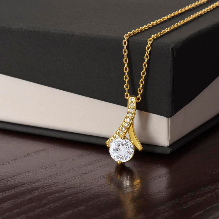 Ribbon Shaped Pendant Necklace (Non- Message Card) ShineOn Fulfillment