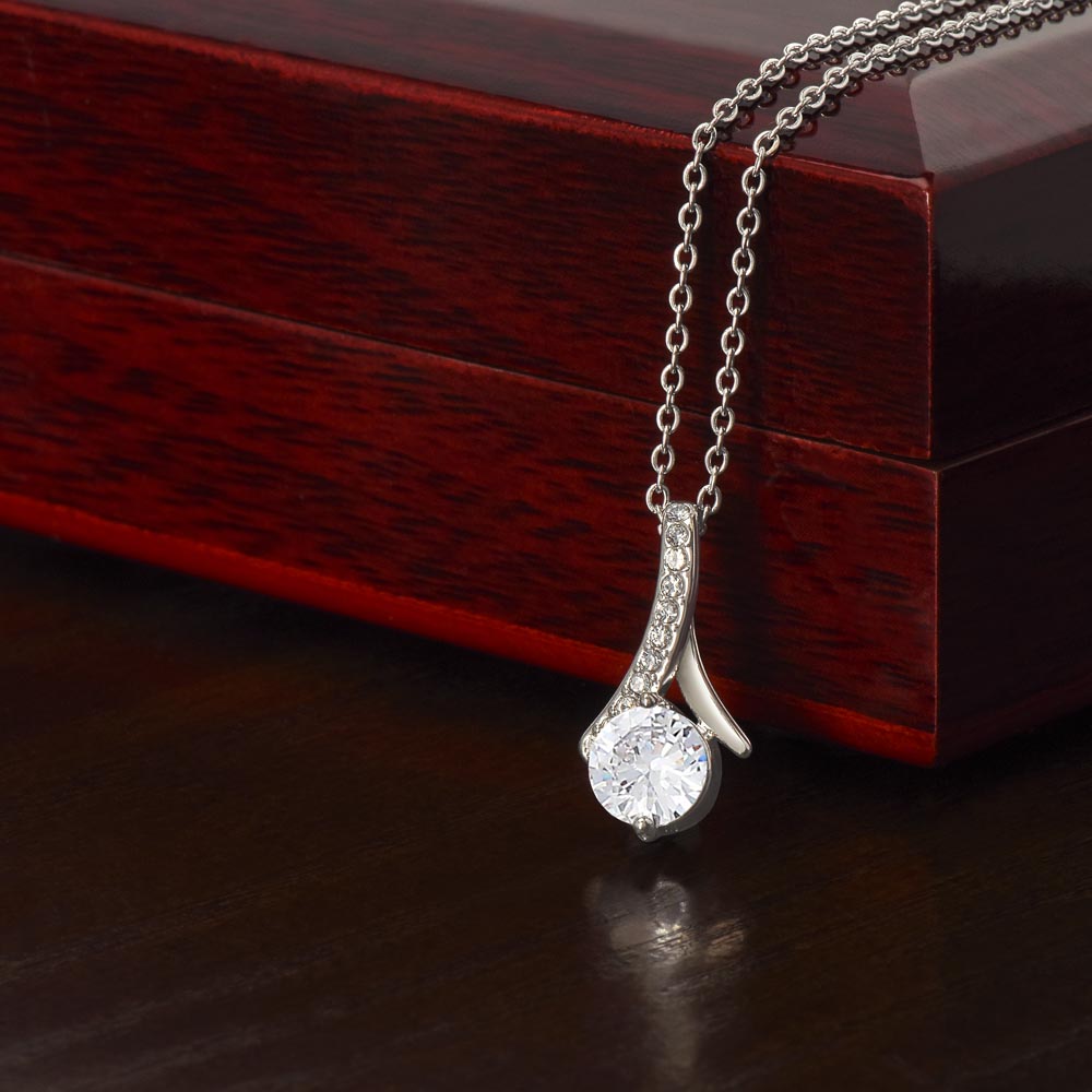 Ribbon Shaped Pendant Necklace (Non- Message Card) ShineOn Fulfillment