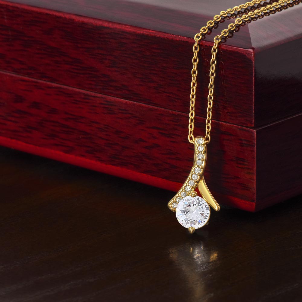 Ribbon Shaped Pendant Necklace (Non- Message Card) ShineOn Fulfillment