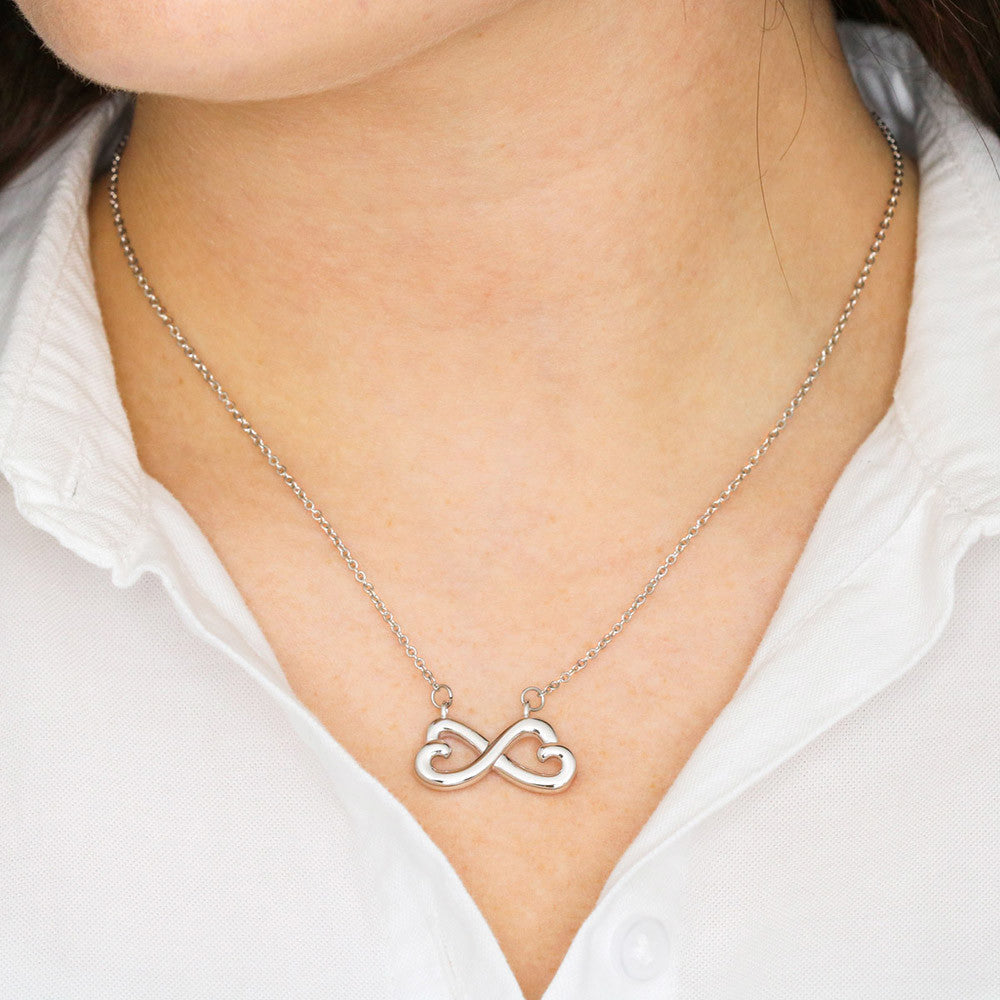 "To Everlasting Love" - Custom Crafted  Looped Hearts Necklace ShineOn Fulfillment