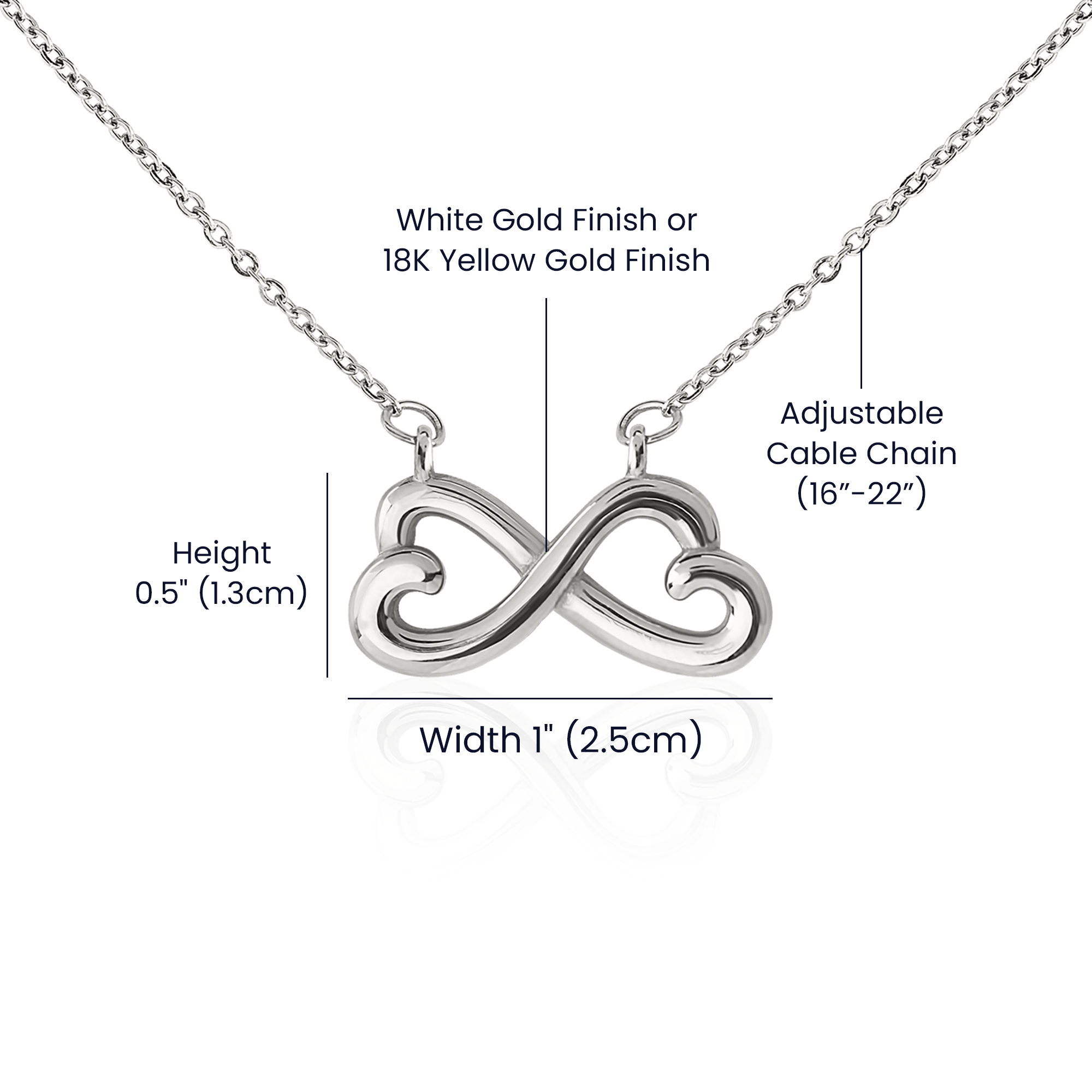 "My Best Friend" - Looped Hearts Necklace ShineOn Fulfillment