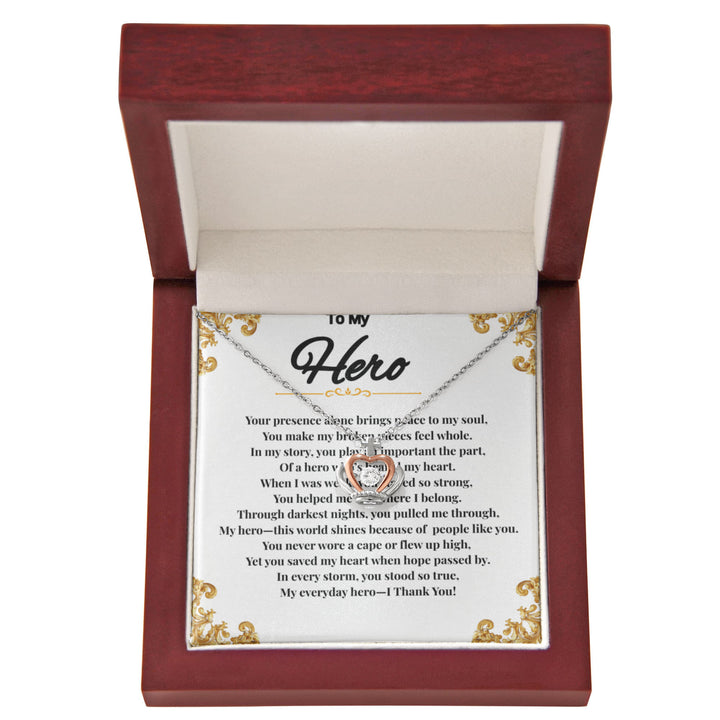 To My Hero - Crown Pendant Necklace ShineOn Fulfillment