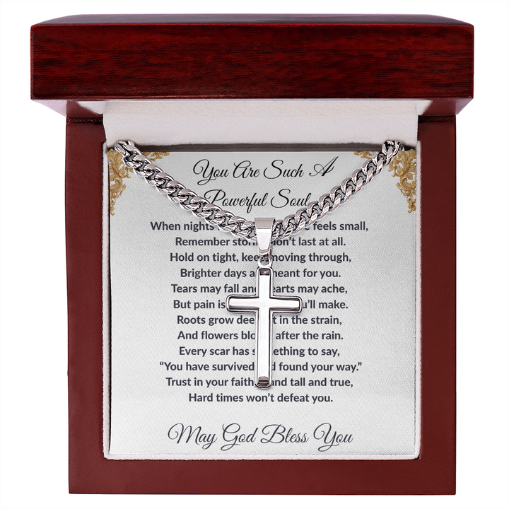 Spiritual Motivation- Cross Cuban Link Chain ShineOn Fulfillment