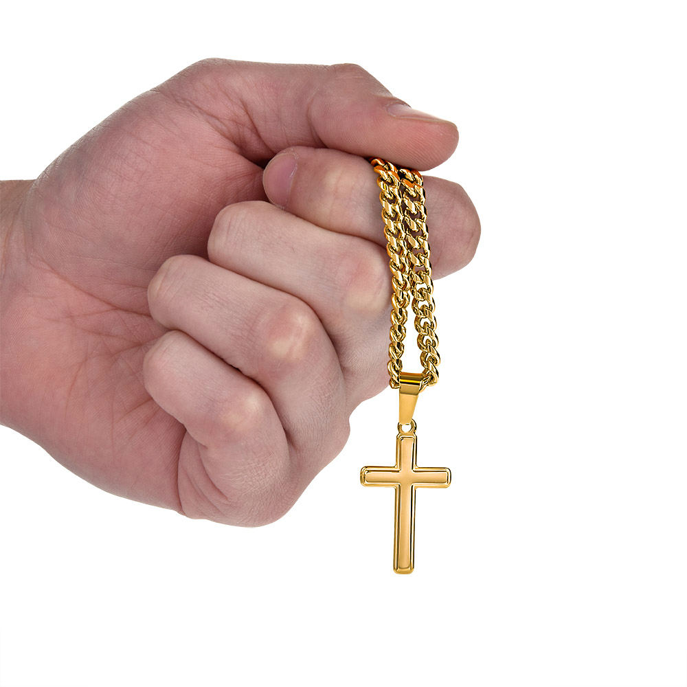 Spiritual Motivation- Cross Cuban Link Chain ShineOn Fulfillment