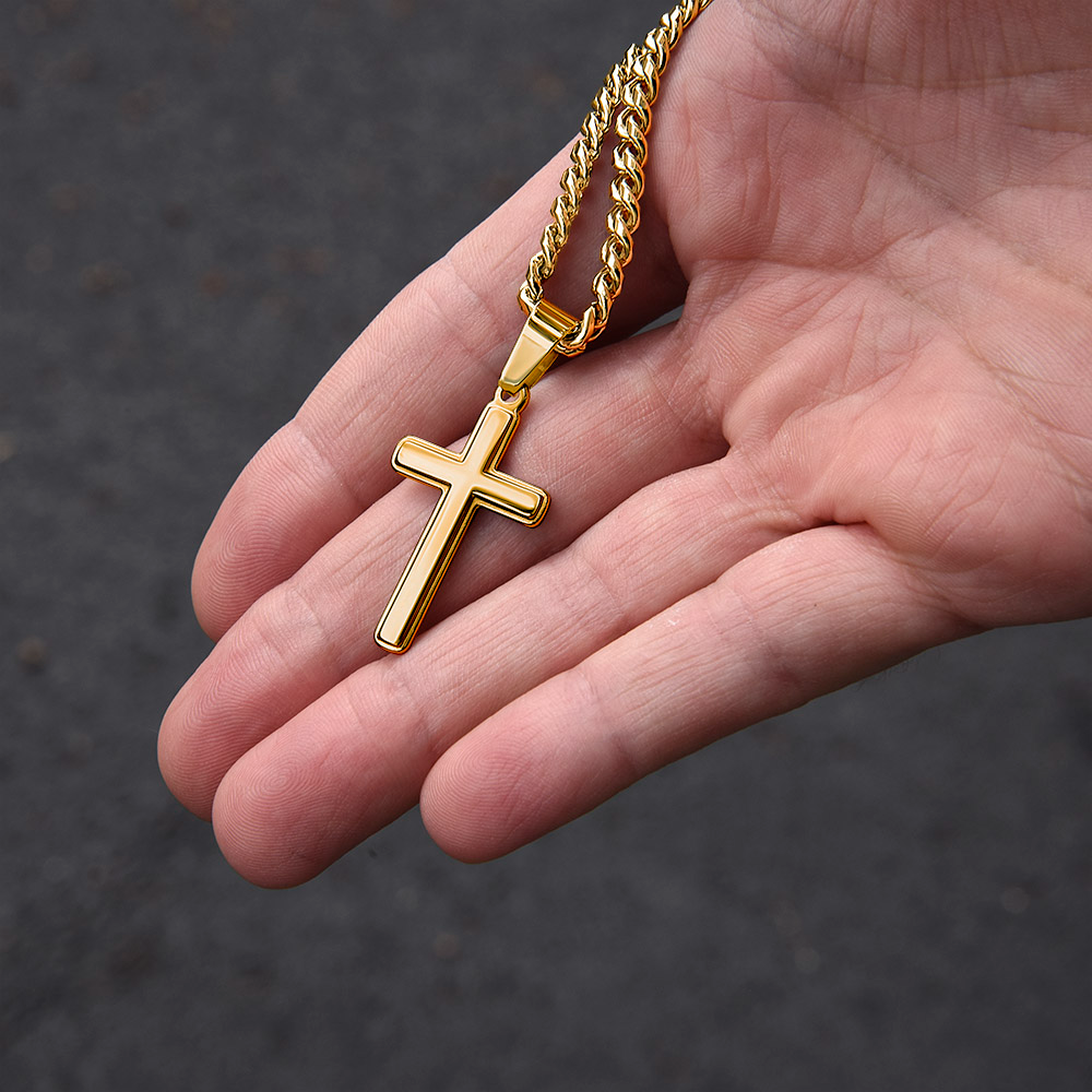 To My Amazing Brother -Artisan Cross With Cuban Link Chain ShineOn Fulfillment
