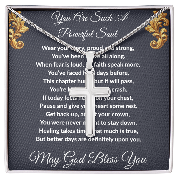Spiritual Motivation - Artisan Cross Necklace ShineOn Fulfillment