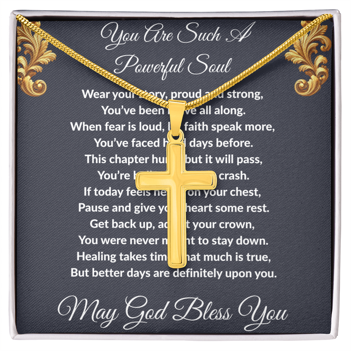 Spiritual Motivation - Artisan Cross Necklace ShineOn Fulfillment